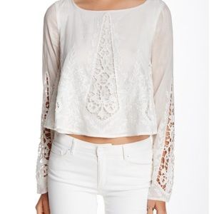 Romantic lace crop top by The Jetset Diaries